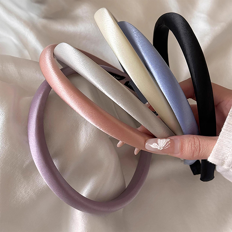 Hair Care Lotion - Vintage sólido creme cor hairband cetim