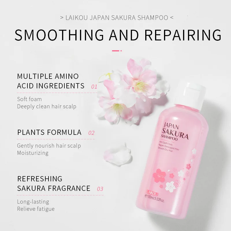 Laikou japão sakura shampoo re - Hair Care Dandruff avaliação e preço