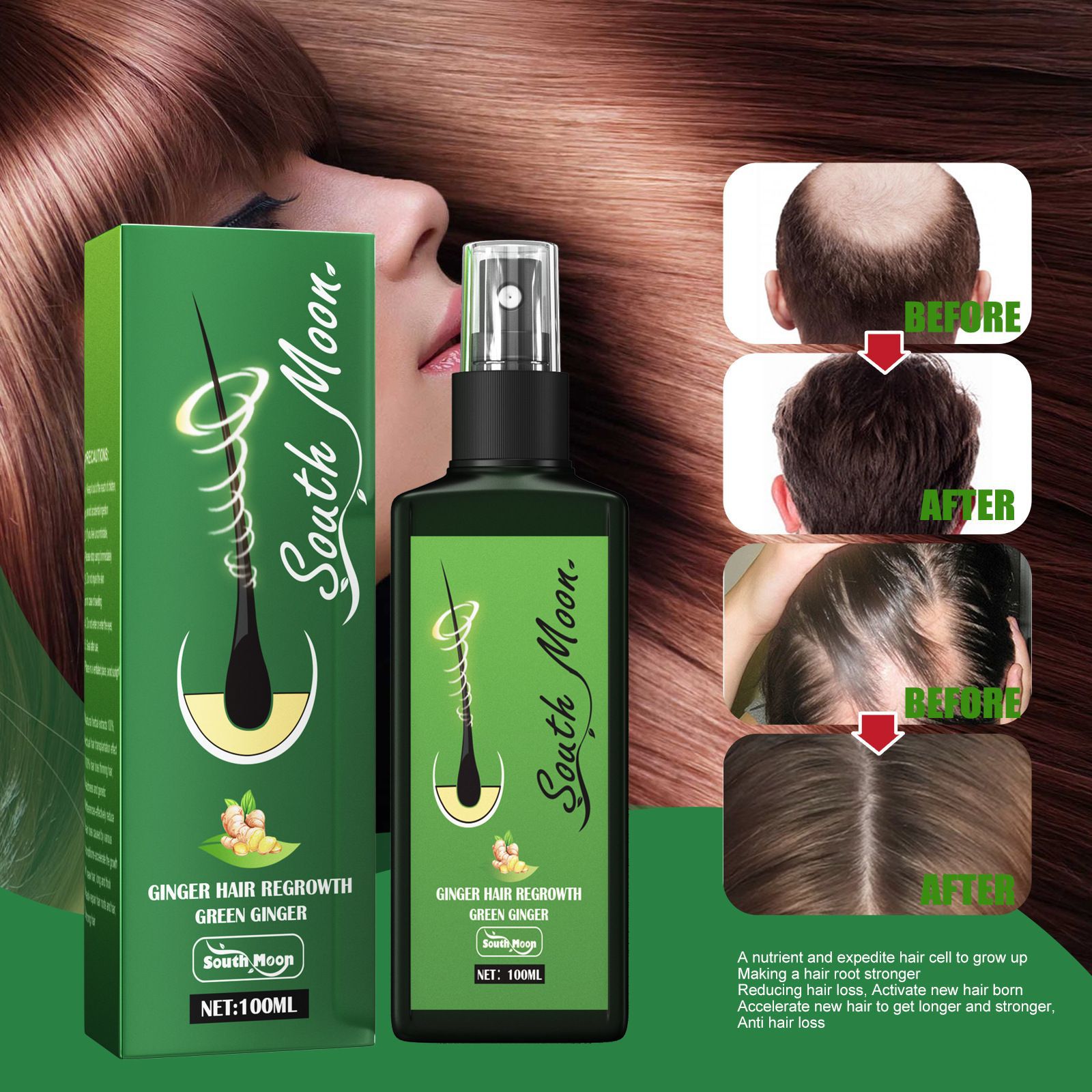 Spray de Crescimento Capilar d - Hair Care Natural Products avaliação e preço