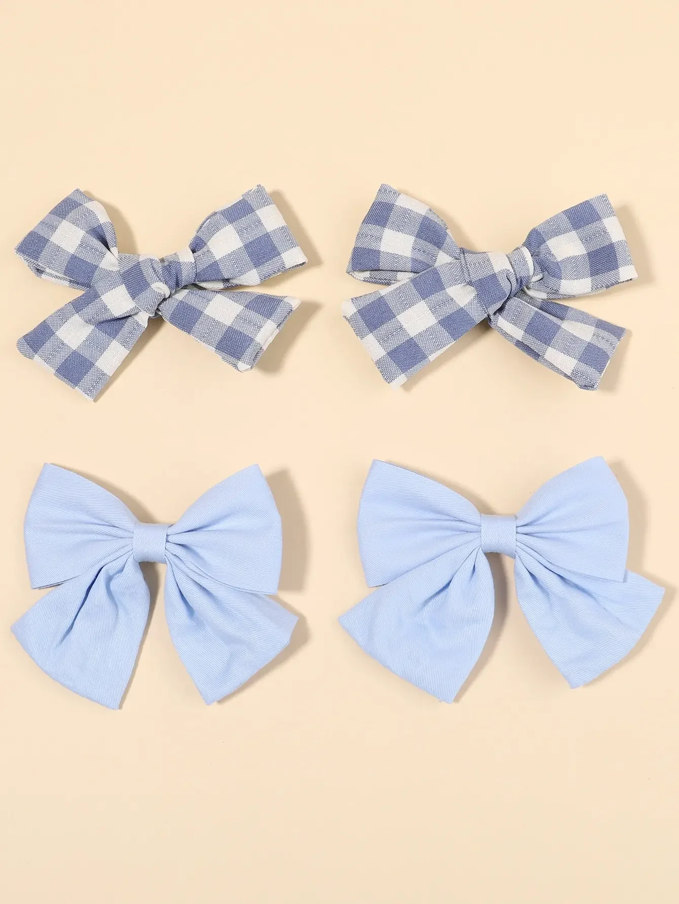 4 pçs/set bonito xadrez arco g - Hair Care Baby avaliação e preço