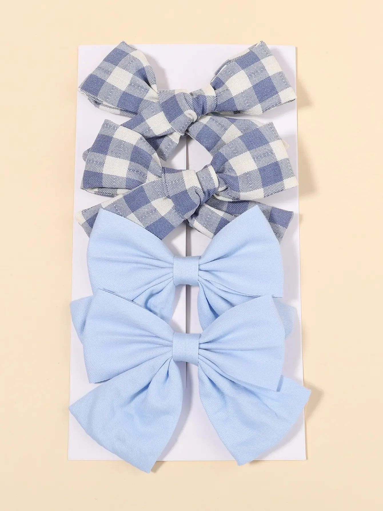 4 pçs/set bonito xadrez arco g - Hair Care Baby avaliação e preço