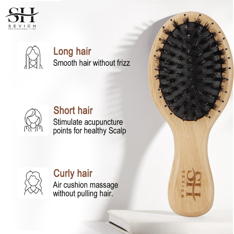 Pente de cabelo de cerdas de j - Hair Care Natural avaliação e preço