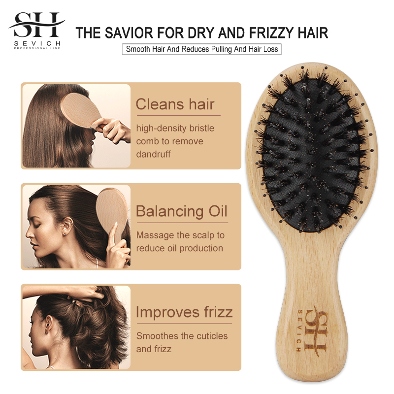 Pente de cabelo de cerdas de j - Hair Care Natural avaliação e preço